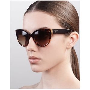 NWT Prada 54mm Cat Eye Tortoise Sunglasses